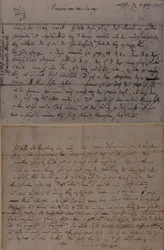 Brev fra Leopold Mozart som informerer J.J. Lotter av fødselen til sønnen hans, Amadeus Mozart, 9. februar 1756